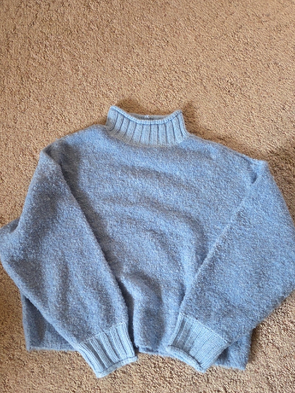American Eagle Outfitters Light Blue Turtleneck Sweater